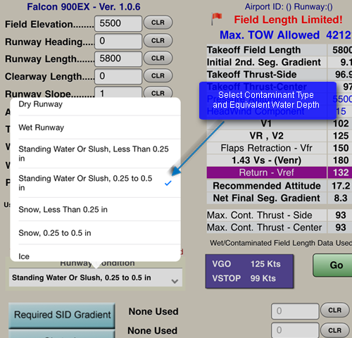 Falcon 900EX Performance App