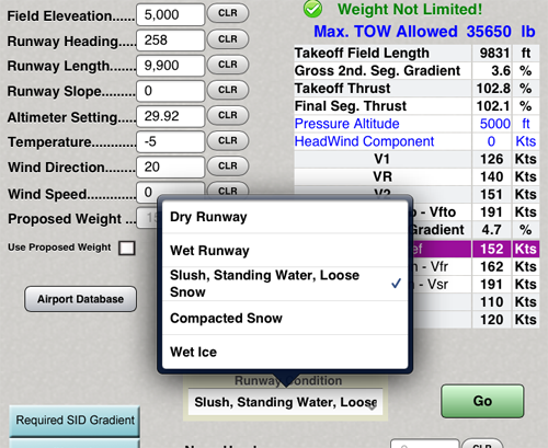 Gulfstream G200 Performance App - Takeoff Performance