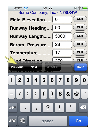 Aircraft Performance iPhone app