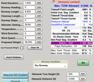 Takeoff Performance Calculator