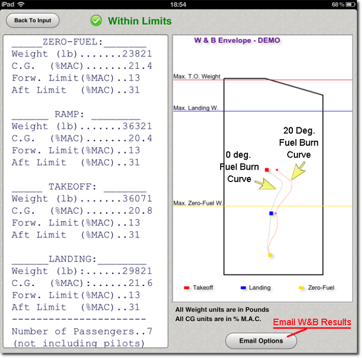 Falcon 900EX Weight and Balance Calculator