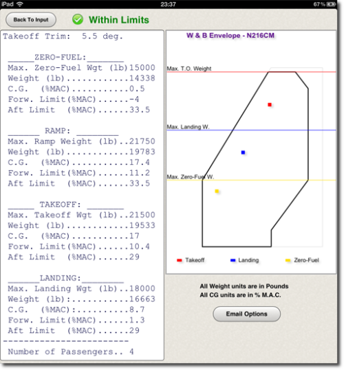 Learjet 55 weight and balance calculator