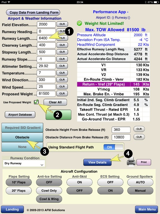 Takeoff Performance G550