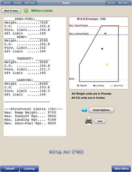 King Air C90 Weight and Balance